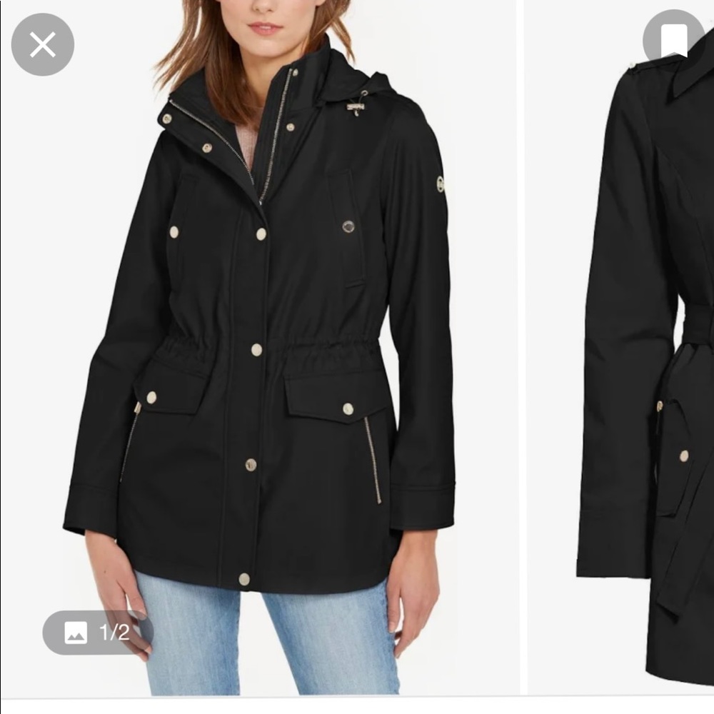 Michael Kors Belted Black Jacket
